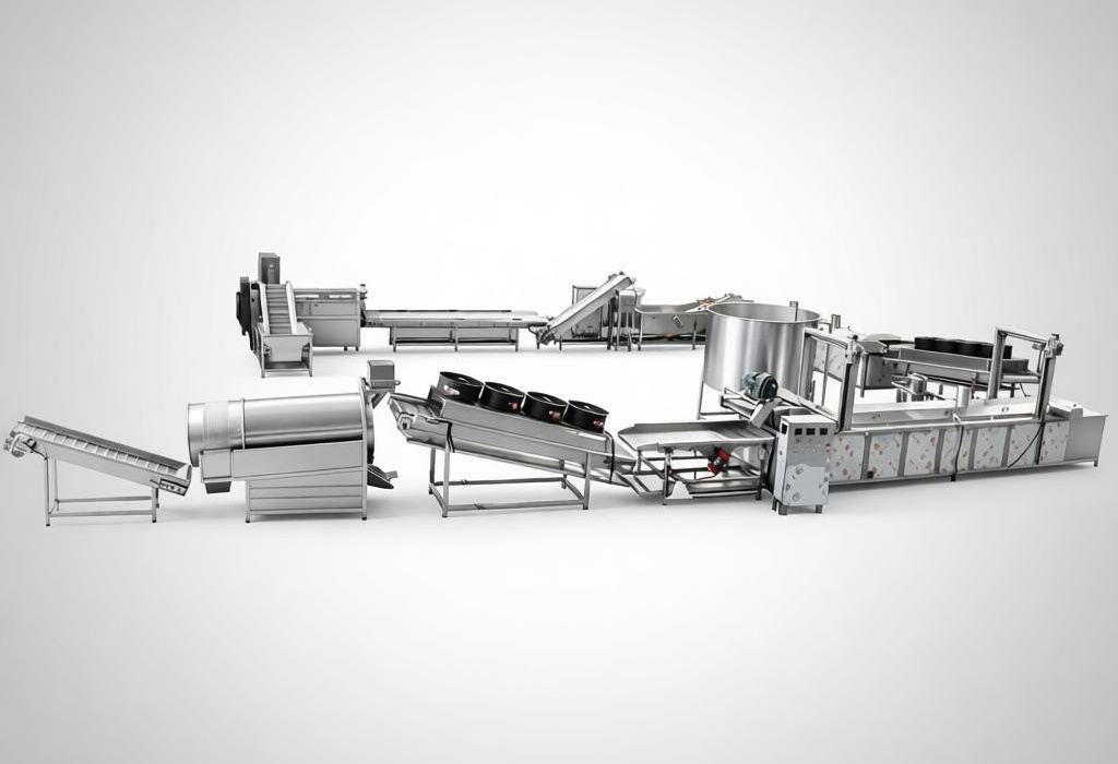Full Automatic French Fries And Potato Chips Production Line