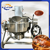 Tiltable automatic vertical nonstick sauce fryer with a double-layered bottom