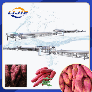 Fully Automatic Sweet Potato Brush Roller Cleaning And Drying Line