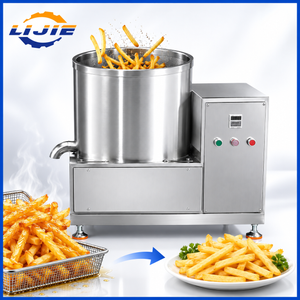 French fries oil removing machine before and after deoiling