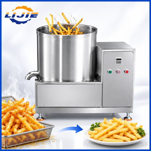 French fries oil removing machine before and after deoiling