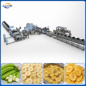 Automatic banana chips production line with continuous fryer