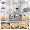 Chicken tenders breading machine for breaded chicken products