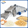 Fresh and dried onion slices from belt drying machine