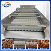 High density nylon brush rollers for aggressive chestnut shell cleaning without damage