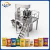 Full automatic potato chips weighing filling and nitrogen sealing packaging machine