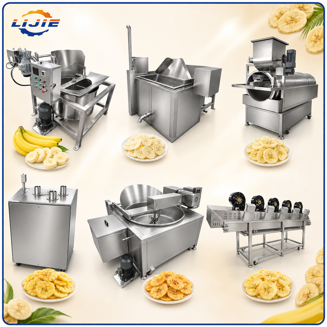 Medium banana chips frying production line