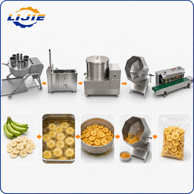 Semi-Automatic Banana Chips Production Line | Plantain Chips Frying Line