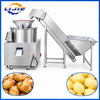 Potato Peeling Machine with Feeding Elevator for Commercial Processing