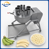 Plantain and banana chips slicing machine for cutting green bananas into uniform slices before frying
