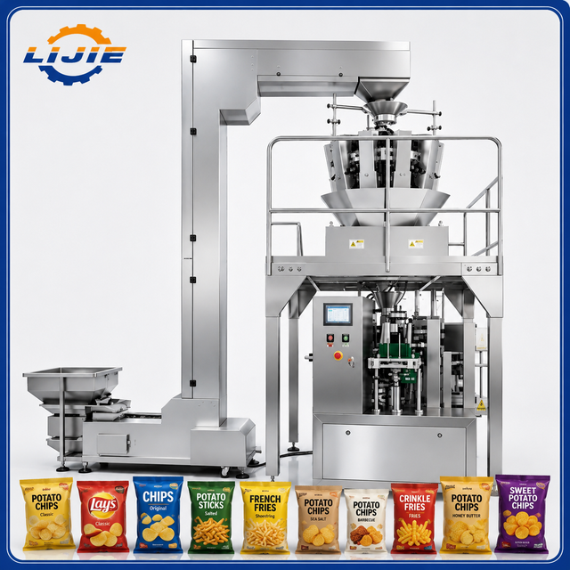  Multihead Weigher Potato Chips & French Fries Packaging Machine
